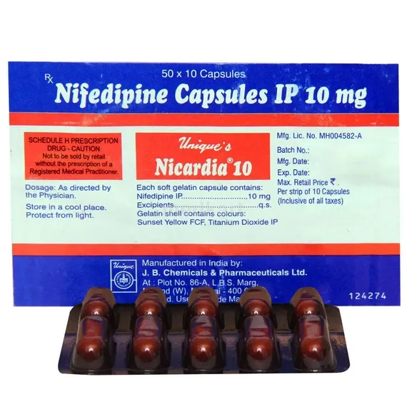nicardia 10mg capsule 10's